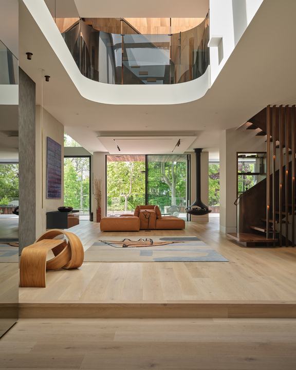 Khayeri flooring in a private residence