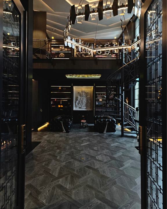 Khayeri flooring in a private residence