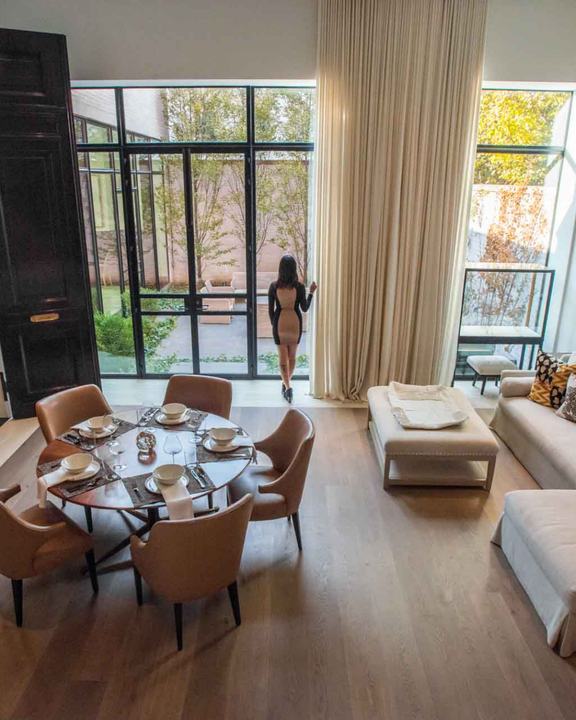 Khayeri flooring in a private residence