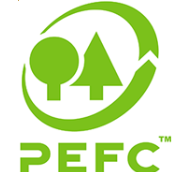 PEFC (Programme for Endorsement of Forest Certification) certification promotes sustainable forestry.